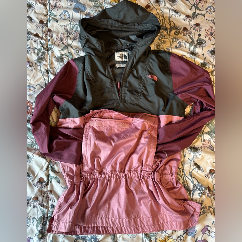 The North Face Pink and Black Jacket women’s size small.